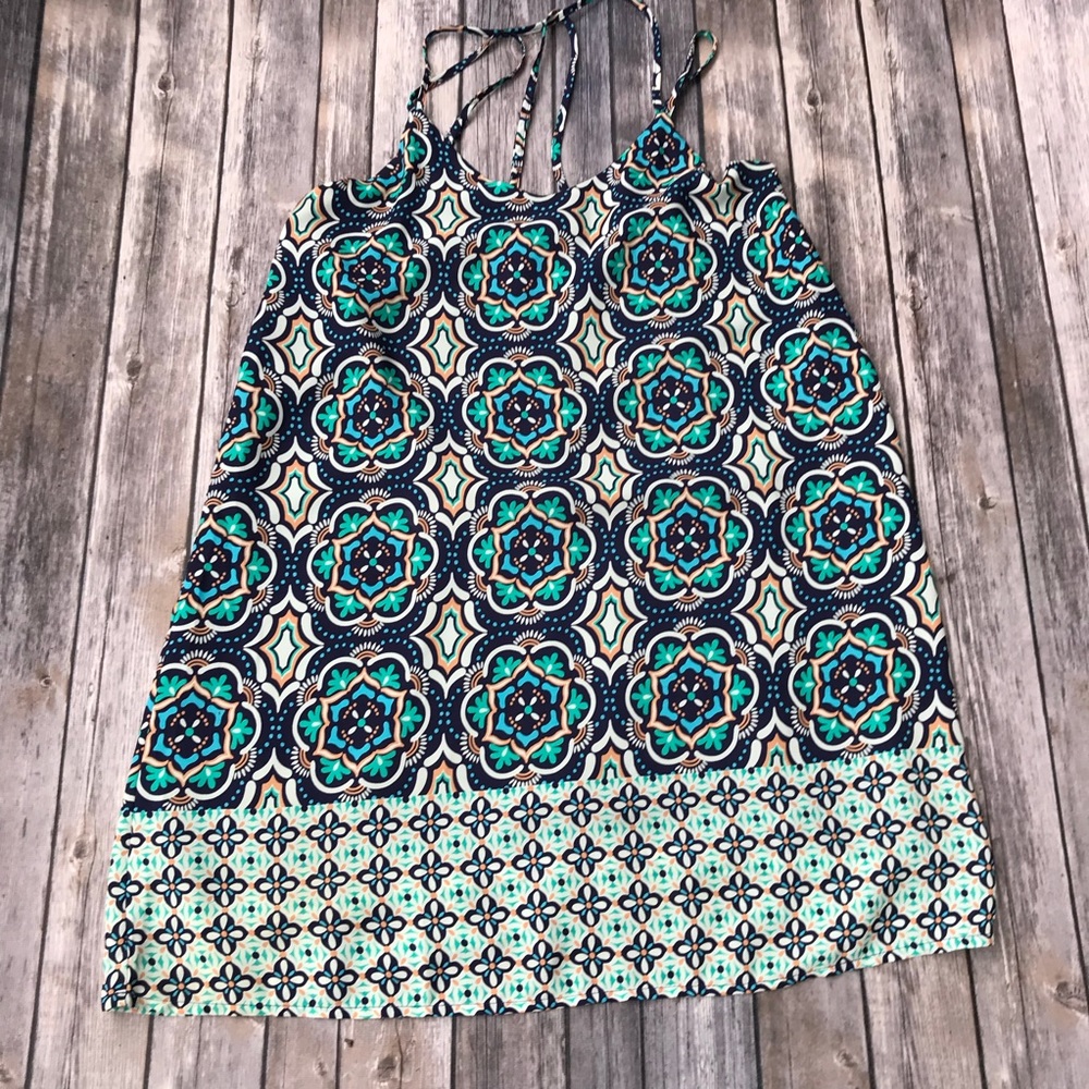 Paper Crane Geometric Print Shift Dress